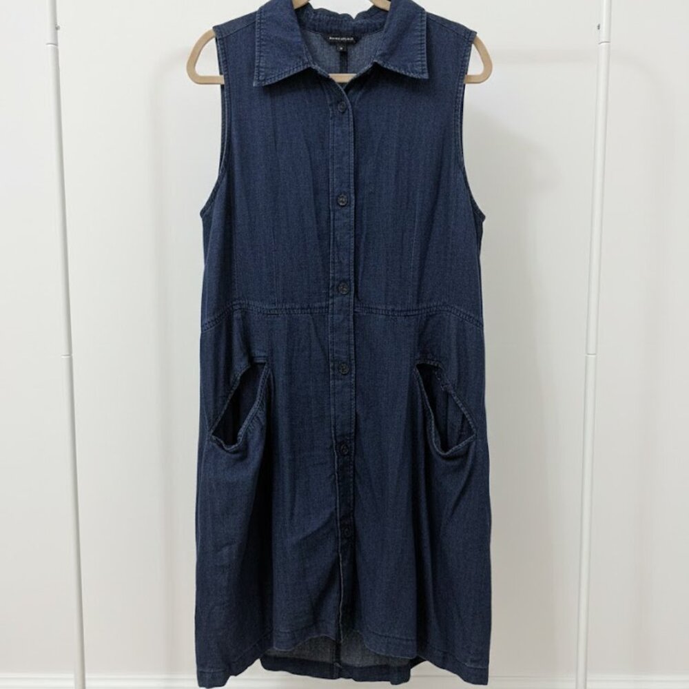 Banana Republic Dark Denim TENCEL™ Midi Shirtdress Size 16